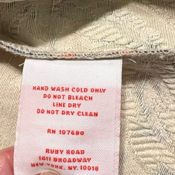 Ruby Rd. Cropped Multicolor Paisley Jean Jacket - Picture 6 of 8